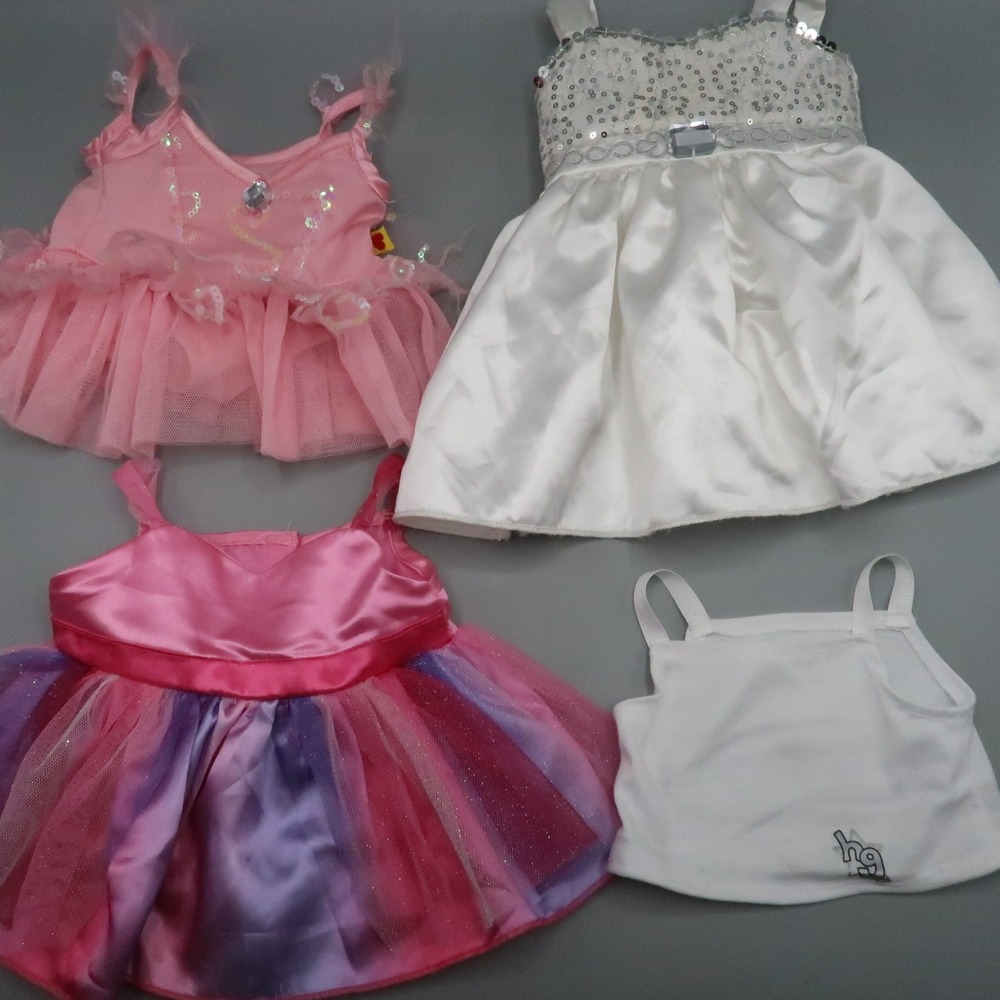 Build A Bear Clothing Lot Wedding Dress Pink Girly Princess HG Top